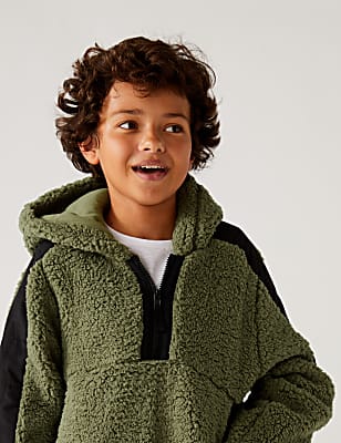 Borg Half Zip Hoodie