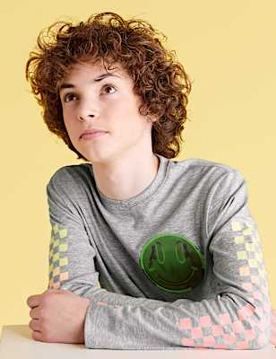 Pure Cotton Skate Back Graphic Top