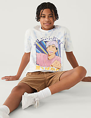 Pure Cotton Tie Dye Anime T-Shirt