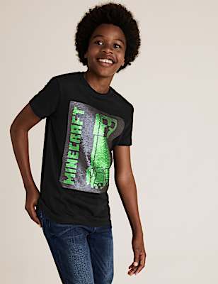 Minecraft™ Sequin T-Shirt (6-16 Yrs)