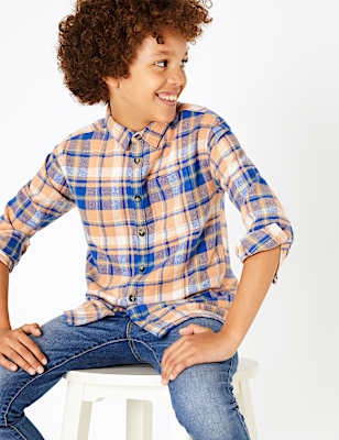 Cotton Checked Shirt (3-16 Years)