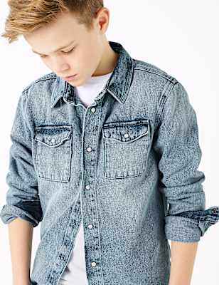 2 Piece Denim Shirt with T-Shirt (6-16 Yrs)