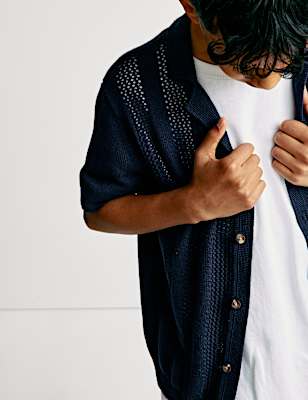 Pure Cotton Knitted Textured T-Shirt (6-16 Yrs)