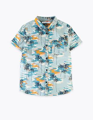 Pure Cotton Palm Tree Shirt (6-16 Years)