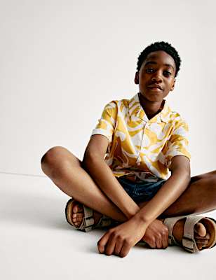 Pure Cotton Abstract Print Shirt (6-16 Yrs)