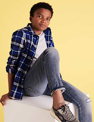 Pure Cotton Shirt & T-Shirt Set (6-14 Yrs)