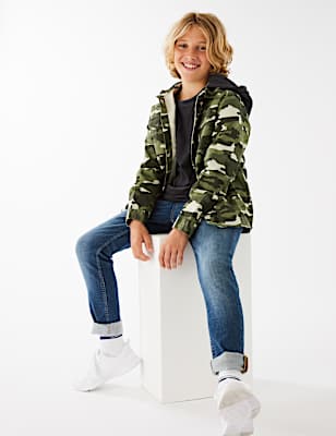 Pure Cotton Camouflage Hooded Shirt
