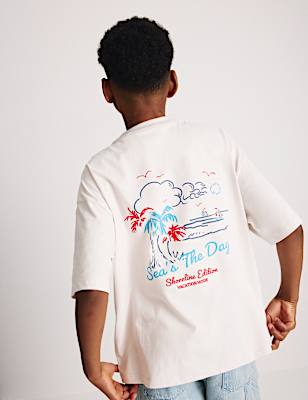 Pure Cotton Graphic T-Shirt (6-16 Yrs)