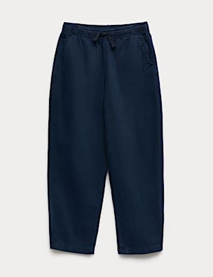 Relaxed Cotton Rich Lightweight Trousers (6-16 Yrs)