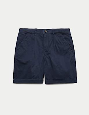 Cotton Rich Pleated Chino Shorts (6-16 Yrs)