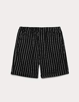 Pure Cotton Striped Shorts (6-16 Yrs)