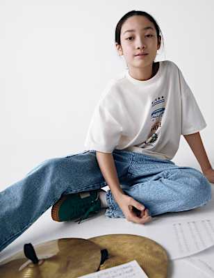 Relaxed Denim Cargo Jeans (6-16 Yrs)