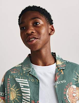 Pure Cotton Bali Print Shirt (6-16 Yrs)