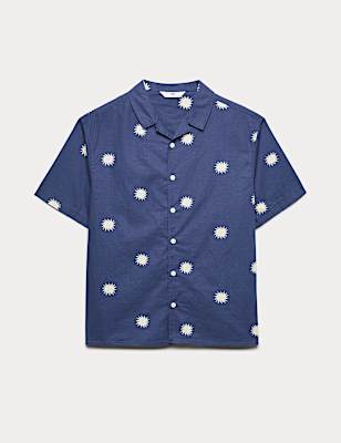 Pure Cotton Sun Print Shirt (6-16 Yrs)