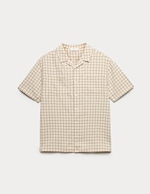 Cotton Rich Micro Check Shirt (6-16 Yrs)