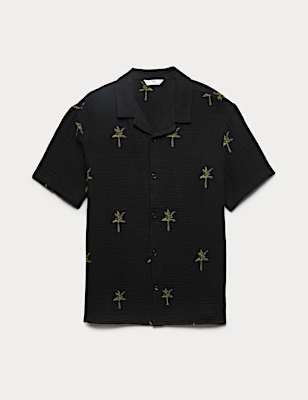 Pure Cotton Palm Tree Patterned Shirt (6-16 Yrs)