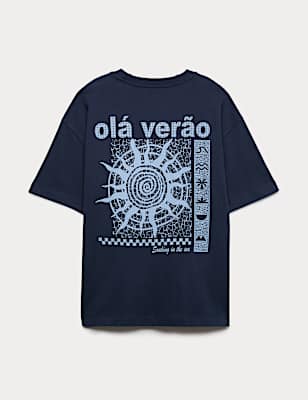Pure Cotton Graphic Sun T-Shirt (6-16 Yrs)