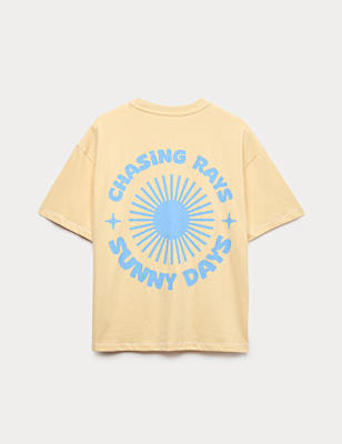 Pure Cotton Graphic Sun T-Shirt (6-16 Yrs)