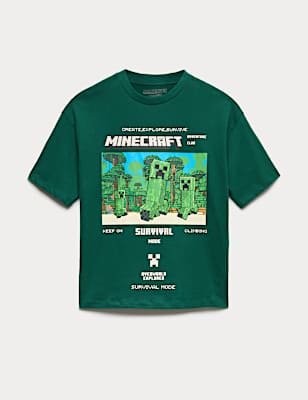 Pure Cotton Minecraft&trade; Graphic T-Shirt (6-16 Yrs)