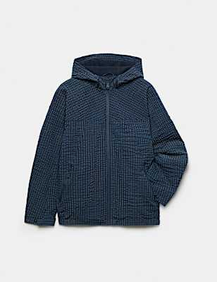 Stormwear&trade; Checked Hooded Jacket (6-16 Yrs)