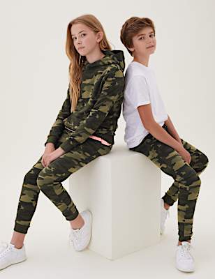Cotton Rich Camouflage Joggers (6-16 Yrs)