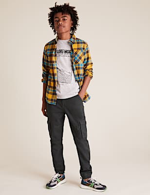 Pure Cotton Cargo Trousers