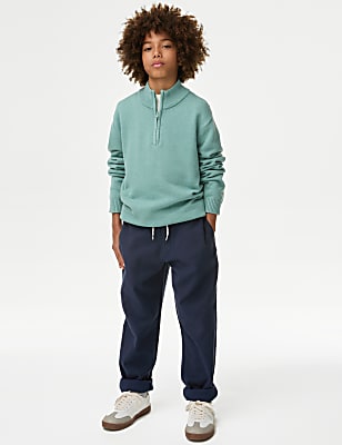 Relaxed Cotton Rich Skater Chinos