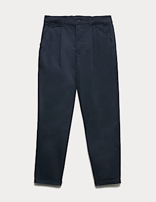 Cotton Rich Pleated Chinos (6-16 Yrs)