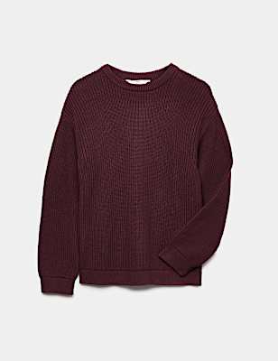 Pure Cotton Knitted Jumper (6-16 Yrs)