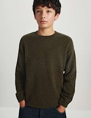 Cotton Rich Knitted Jumper with Wool (6-16 Yrs)
