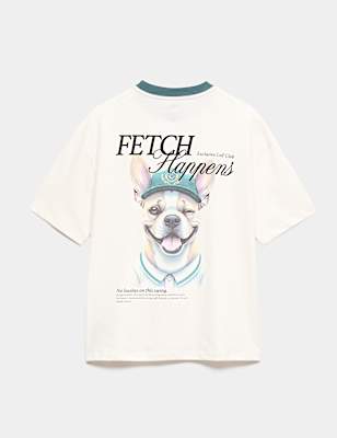 Pure Cotton Golf Dog Graphic T-Shirt (6-7 Yrs)