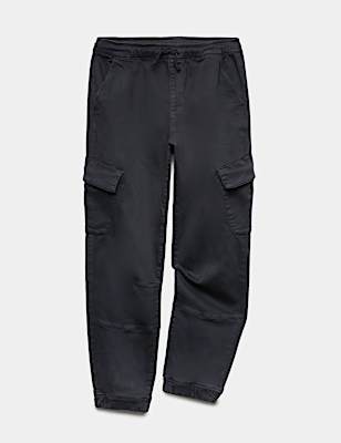 Cotton Rich Stretch Cargo Trousers (6-16 Yrs)