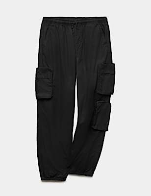 Pure Cotton Cargo Trousers (6-16 Yrs)