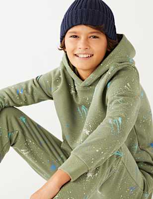 Cotton Rich Paint Splat Hoodie