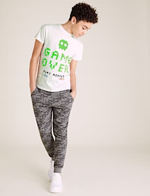 Cotton Slim Camouflage Joggers