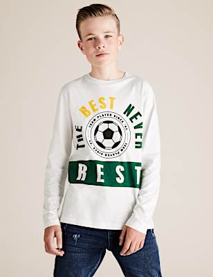 Pure Cotton Best Never Rest Slogan Top (6-16 Yrs)
