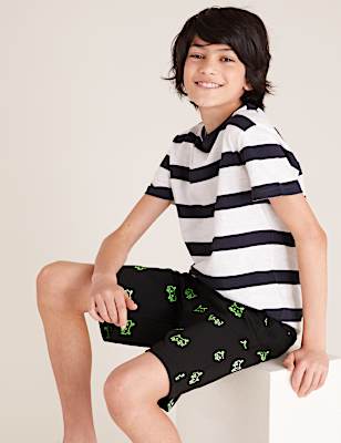 Cotton Gamer Print Shorts
