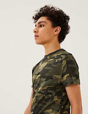 Pure Cotton Camouflage T-Shirt
