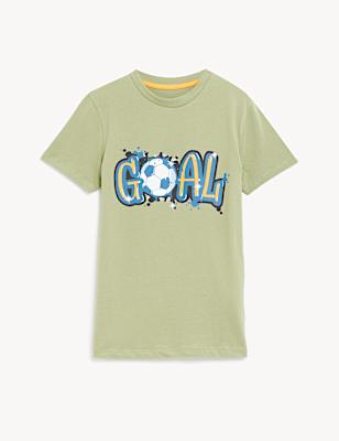 Pure Cotton Football T-Shirt (6-16 Yrs)