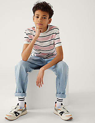 Pure Cotton Striped T-Shirt