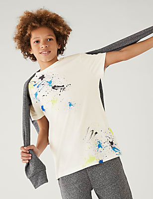 Pure Cotton Paint Splat T-Shirt