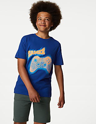 Pure Cotton Game Controller T-Shirt (6-16 Yrs)