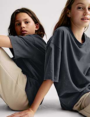 Pure Cotton Plain T-Shirt (6-16 Yrs)
