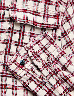 Pure Cotton Micro Checked Shirt (6-16 Yrs)