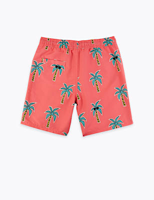 Palm Print Swim Shorts (6-16 Yrs)