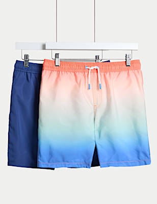 2pk Ombre Swim Shorts (6-16 Yrs)