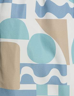 Abstract Print Shorter Length Swim Shorts (6-16 Yrs)