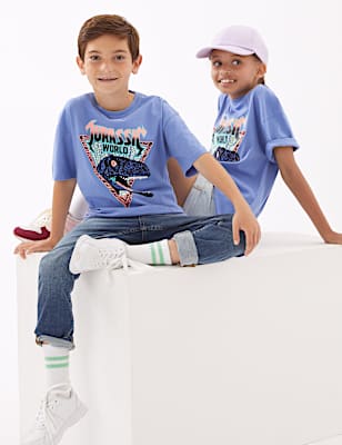 Pure Cotton Jurassic World&trade; T-Shirt (6-16 Yrs)