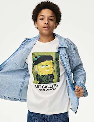 Pure Cotton SpongeBob SquarePants™ T-Shirt (6-16 Yrs)