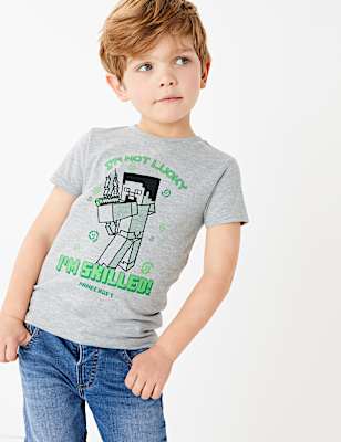 Minecraft™ Slogan T-Shirt (2-7 Yrs)